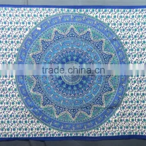 Jaipur Cotton Printed Bed Sheets Mandala Tapestry thumbnail-2