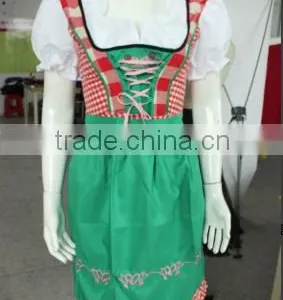 Walson Womens Dirndl Dress Oktoberfest Costume German Bavarian Heidi Fancy Beer Maid Dress up Costume Outfit thumbnail-1