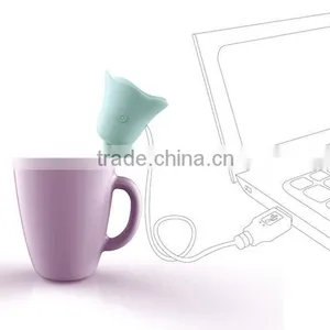 Home Useful Blue USB Mini Lovely Tulip Humidifier Ultrasonic Sterilize Car Air Freshener for Home thumbnail-3