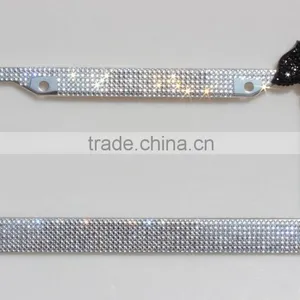 Crystal Rhinestone License Plate Frame With Custom Logo thumbnail-6