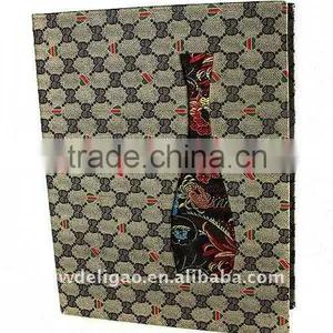 Weaving Cloth Cutout Handcraft Wrapping Ring Binder Desktop File Folder for Office Stationery Cardboard thumbnail-1