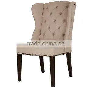 Home Decor High Quality Fabric Wingback Dining Chair thumbnail-1