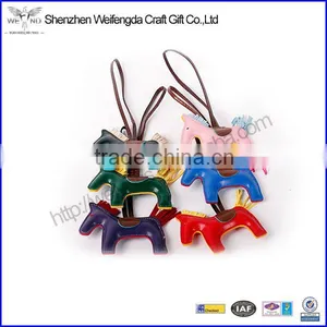 Custom Cheap Bulk Animal Horse Keychain Leather Chinese Factory Wholesale Supply thumbnail-1