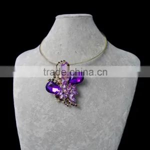 Fashion Rhinestone Jewelry Set ,crystal Flower Necklace thumbnail-2