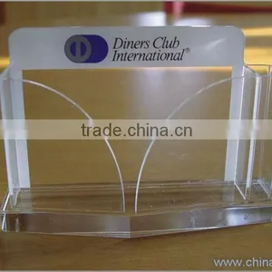 Desktop Acrylic Business Card Holder Plexiglass Paper Notes Organizer thumbnail-5