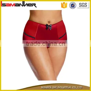 High Cut Soft Shiny Satin Lady Panties Fat Women in Satin Panties Quality Choice thumbnail-3