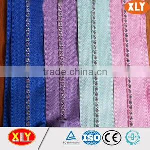 China XLY Zipper #3 Close End Single Stone Diamond Zipper thumbnail-5