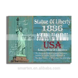Customize Statue of Liberty Wood Painting Plaque With Hook thumbnail-1