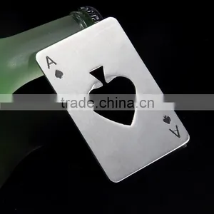 Ace of Spades Credit Card Design Stainless Steel Bottle Opener thumbnail-1
