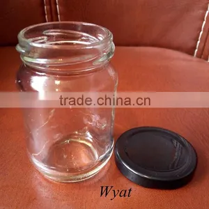 Cheap Round 150ml 5oz Fruit Jam Glass Jelly Jars With Black Lids Quality Choice thumbnail-2