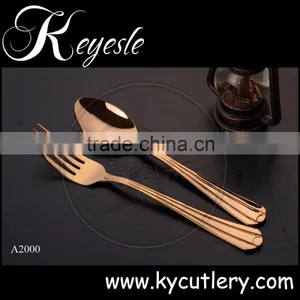 Rose Gold Cutlery,gold Plated Flatware,flatware Set thumbnail-5