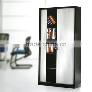 Height Adjustable Steel Storage Cabinet Tambour Door Filing Cabinet thumbnail-2
