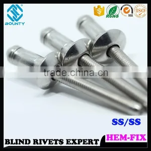 HIGH QUALITY FACTORY STRUCTURE HIGH TENSILE STRENGTH ALUMINUM HEM TYPE POP RIVETS thumbnail-4