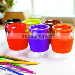 Chinese Wholesale Glass Tea Cup 6 Color Teacup Glass Infuser Handmade Glass Lid Heat Resist Glass Tea Kettle Glass Teaware thumbnail-4