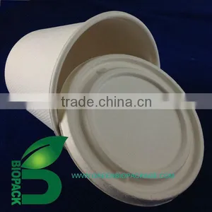100% Biodegradable Disposable Bamboo Pulp Bowl thumbnail-1