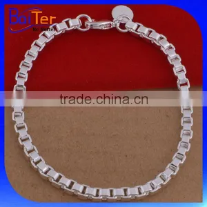 Fashion 4MM 925 Sterling Silver Venetian Link Bracelet Wholesale thumbnail-1