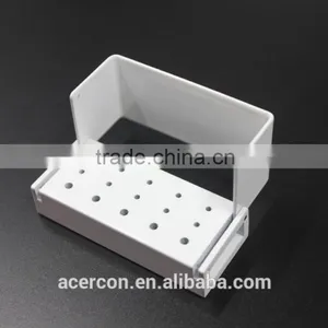 Hot Sale 15 Holes Aluminium Dental Bur Holder(White) thumbnail-1