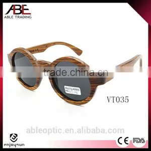 Round Frames 2016 Classic Summer UV400 Lens New Design Bamboo Wooden Polarized Sunglasses Wholesale Supplier's Choice thumbnail-1