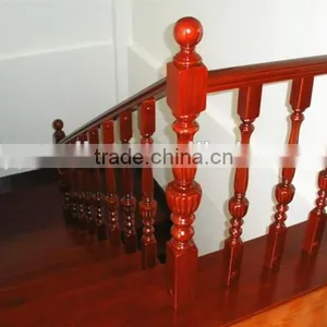 Red Oak Handrail/ Top Wood Stairs Railing thumbnail-2