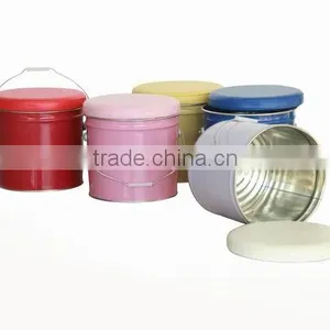 Custom Made High Quality Storage Metal Ottoman Stool thumbnail-1