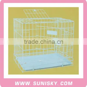 Plastic Powder Coating Double Door Wire Mesh Pet Cage thumbnail-1