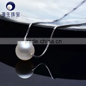 Natural Real Pearl Pendant Necklace Silver S925 Chain for Wholesale thumbnail-2
