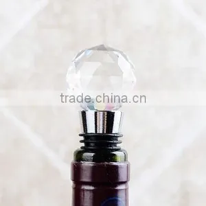 Clear Customised Crystal Wine Bottle Stopper for Wedding Favors thumbnail-3
