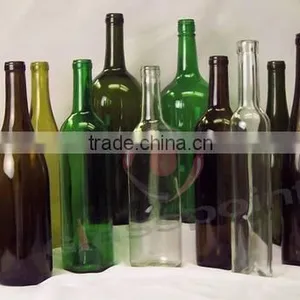 Dark Green Glass Bottle for Red Wine Hock thumbnail-1