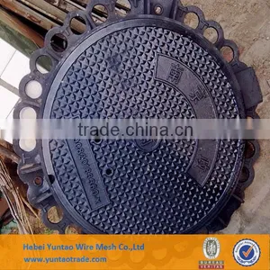 Access Manhole Cover bs EN124 B125 / Sanitary Sewer Manhole Cover/ GRP Manhole Lid thumbnail-1