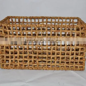 Water Hyacinth Storage Basket With Iron Frame thumbnail-6