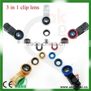 3 in 1 Clip-On 180 Degree Supreme Fisheye + 0.67X Wide Angle+ 10X Macro Lens For IPhone 6 thumbnail-2