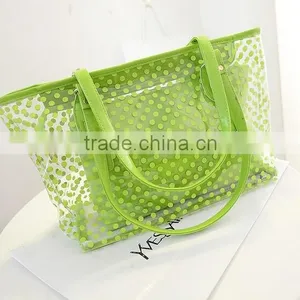 Fashion and Durable Hot Green Wave TPU Tote Bag for Wholesale thumbnail-6