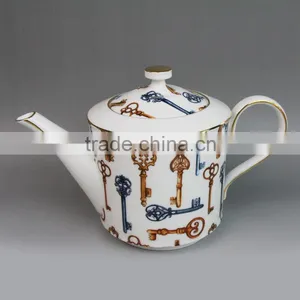 China Suppliers Colorful Key Pattern Personalized Turkish Tea Pot, Coffee Pot thumbnail-1