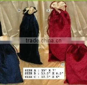 Velvet Drawstring Bottle Packaging Pouches thumbnail-1