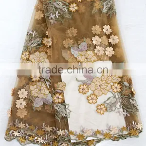 29328 Gorgeous Purple French Lace With 3D Flower for Uniform thumbnail-5
