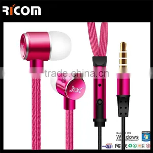 Hot Sell HIFI Stereo Shoelace Earphone Design With 3.5DC and With Microphone--EO3031B thumbnail-2