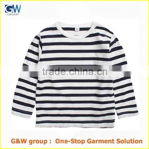 Wholesale Custom Brand New Striped Baby T-shirt thumbnail-1