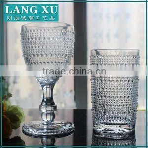 Factory Direct Hand Press Clear Goblet Wine Glass thumbnail-3