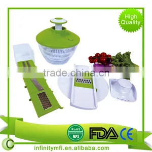 2016 Kitchen Tools New All in One Manual Food Processor of Salad Spinner Fruits and Vegetables Slicer thumbnail-1