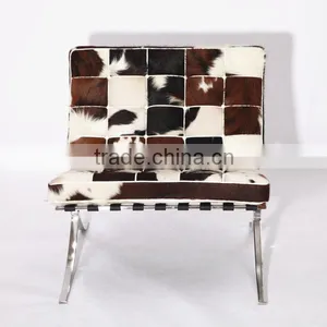 Natural Pony Leather Barcelona Chair in Cowhide Leather thumbnail-2