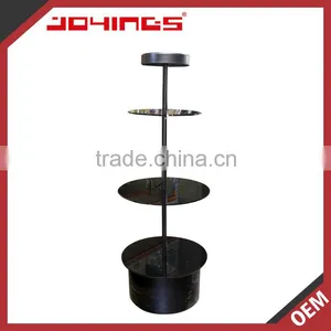 3 Tiered Display Rack With Round Acrylic Shelf thumbnail-1