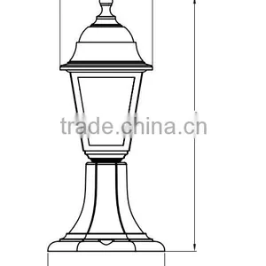 Gate Pillar Light/palstic Outdoor Garden Light/cheap Gate Standing Light/CE,ROHScertificate Classical thumbnail-5