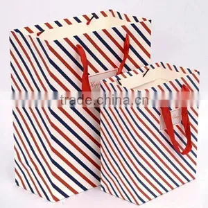 Various Color And Type of Stripe Paper Bag Paper Gift Bag thumbnail-2