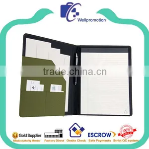 Black Leather Tri-fold Portfolio for Men thumbnail-1
