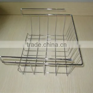 Chrome Wire Under Shelf Storage Basket thumbnail-2