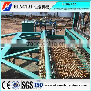 Anping Hengtai Semi Automatic Mine Sieving Mesh Weaving Machine/Crimped Wire Mesh Machine thumbnail-5