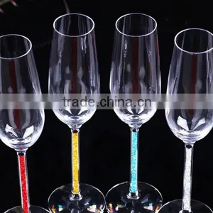 Manufacture Stem Crystal Glass Wine Cup Wedding For Guests Champagne Glasses With Diamond thumbnail-6