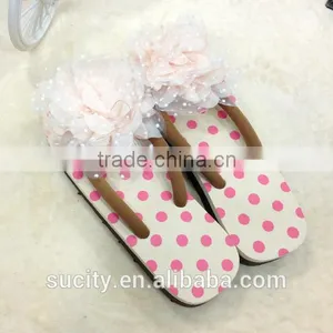 2014 Hot Sale Fashion Ladies Sexy Beach Slipper Flip Flops With Flower thumbnail-4