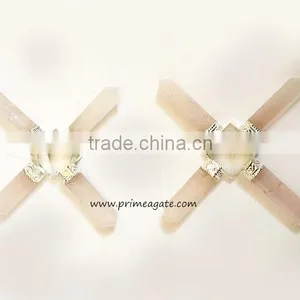 Rose Quartz 4Points Energy Generators : Wholesale Energy Healing Tools From PRIME AGATE EXPORTS : KHAMBHAT AGATE : INDIA thumbnail-1