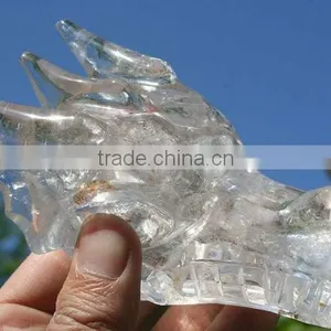Quartz Rock Crystal Carved Dragon thumbnail-1